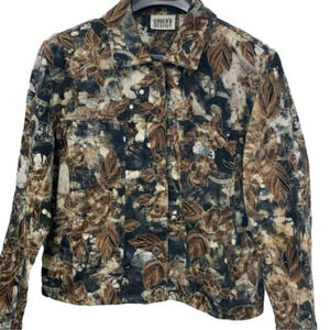 Chico’s Design Vintage Denim Patterned  Jacket